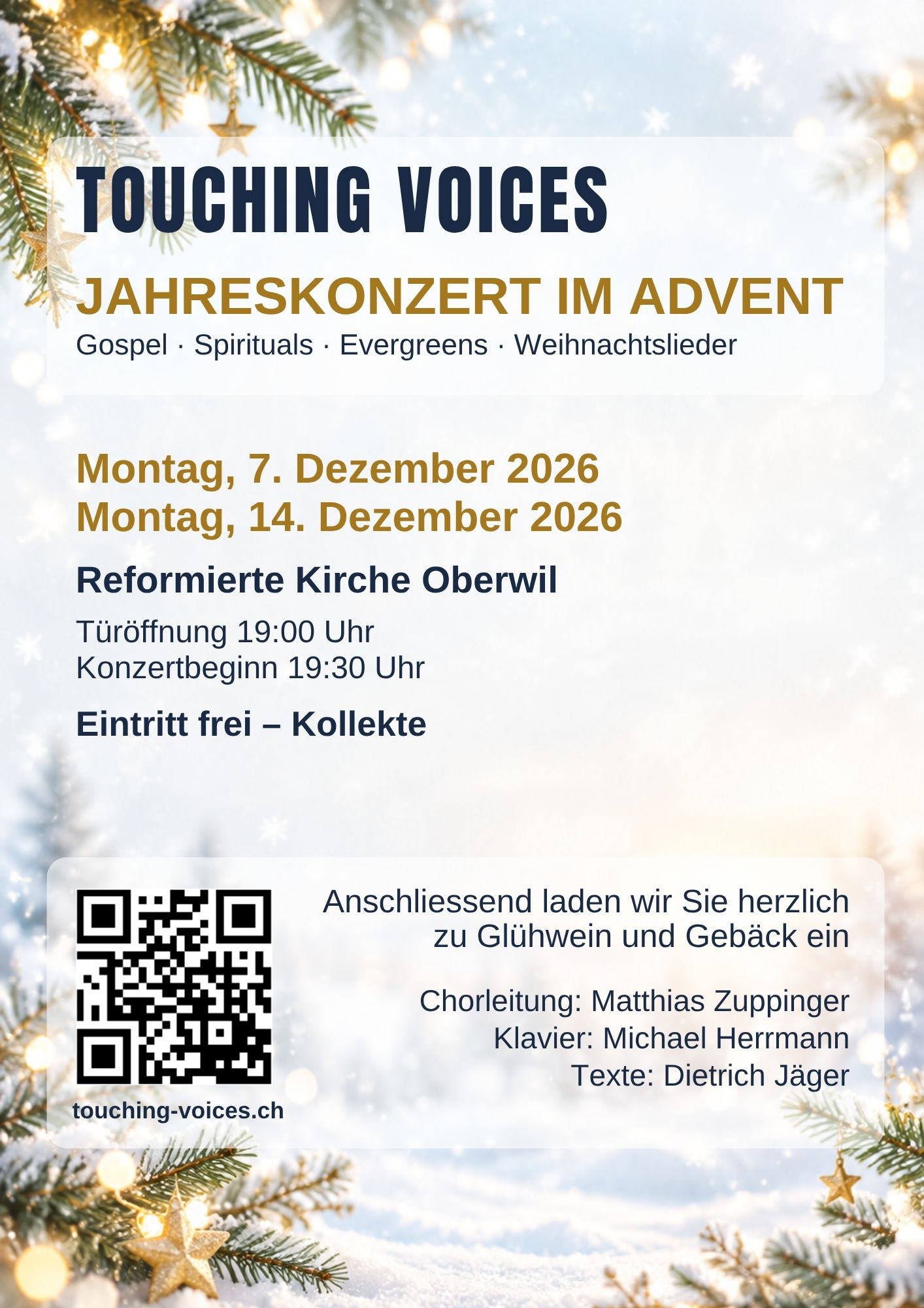 Flyer Jahreskonzert im Advent 2026